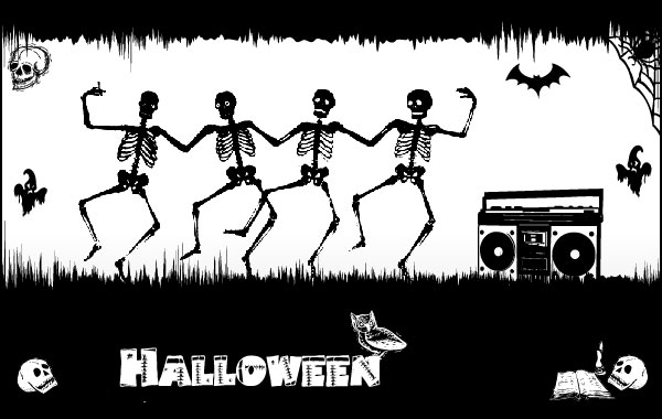 Dancing Halloween Skeletons