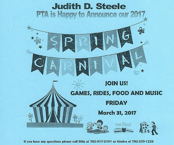 Judith Steele PTA Spring Carnival Announcement